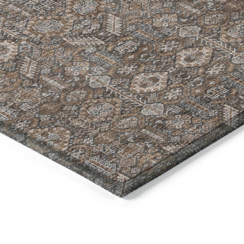 Basi Garden-Inspired Weather Resistant Versatile Elegance Round Outdoor Rug - 8' Round