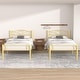 preview thumbnail 12 of 32, VECELO Twin Size Metal Bed Frame Set of 2 Victorian Style Kids Beds with Heart Pattern Headboard No Box Spring Needed Gold - Twin