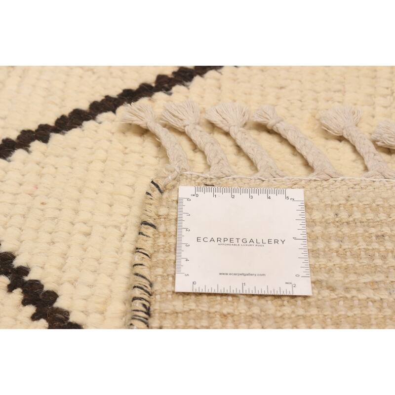 ECARPETGALLERY Hand-knotted Pak Finest Marrakesh Cream Wool Rug - 8'11 x 12'5