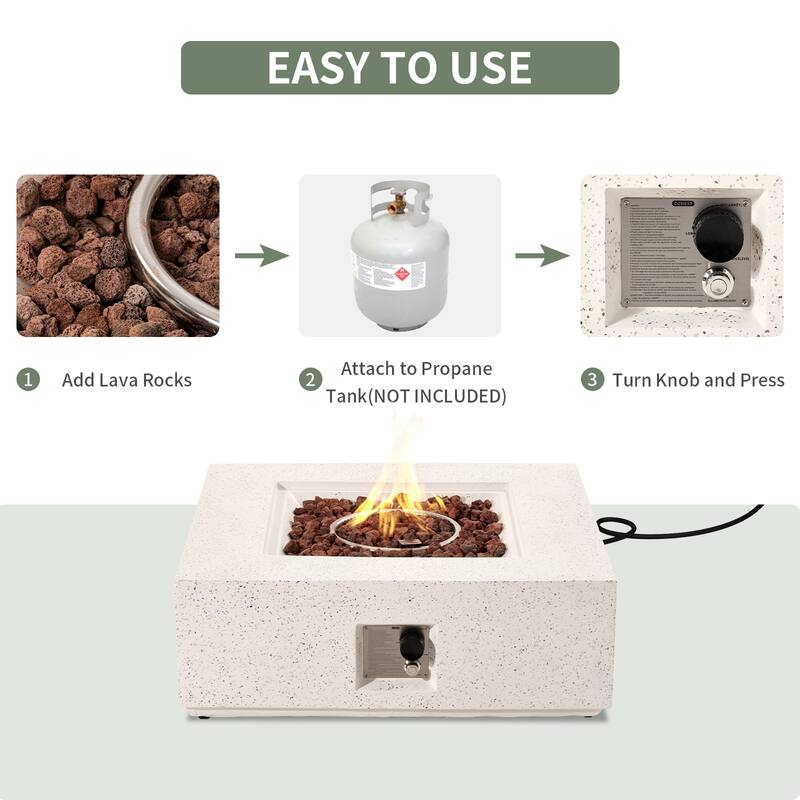Outdoor Firepit Propane Tank Cover and Side Table
