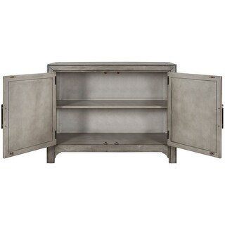 Rectangular 4 Doors Entryway Table Hallway Cabinet w/Adjustable Shelve ...