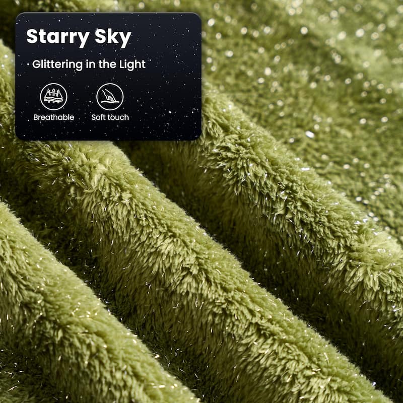 OVIOS Starry Sky Fabric Chaise Lounge Sofa-Green