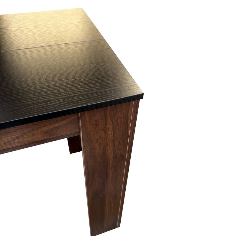 Extendable Console Table up to 118 Inch Multi Functional for Dining or Desk - Walnut+black