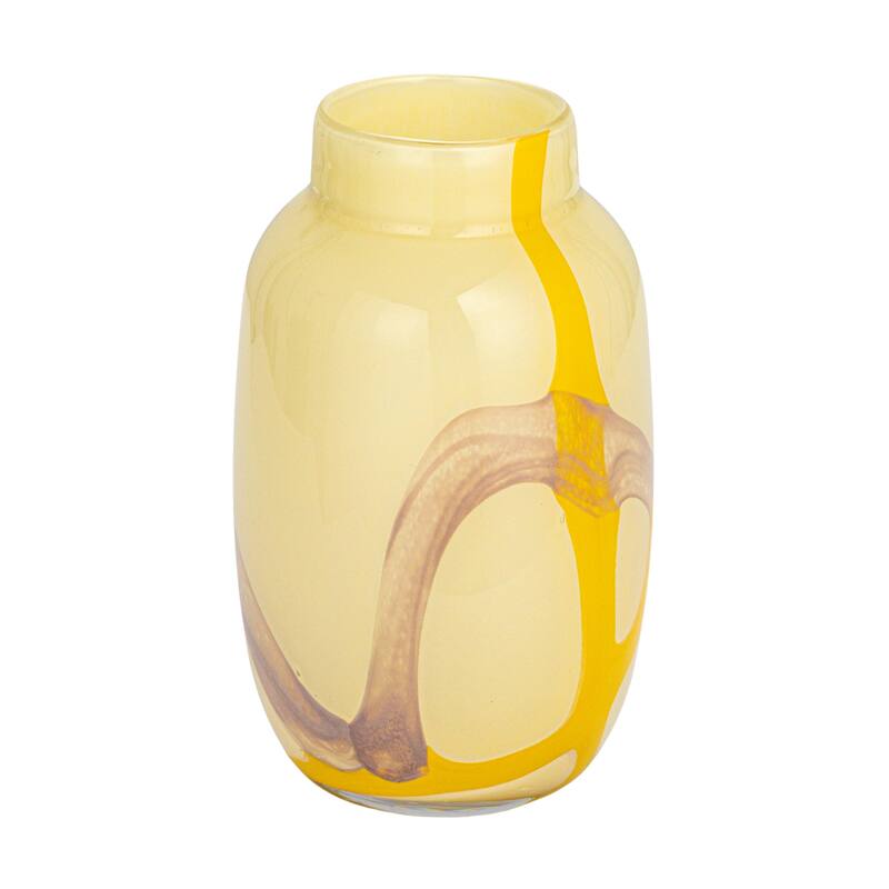 Decorative Glass Vase with Abstract Design