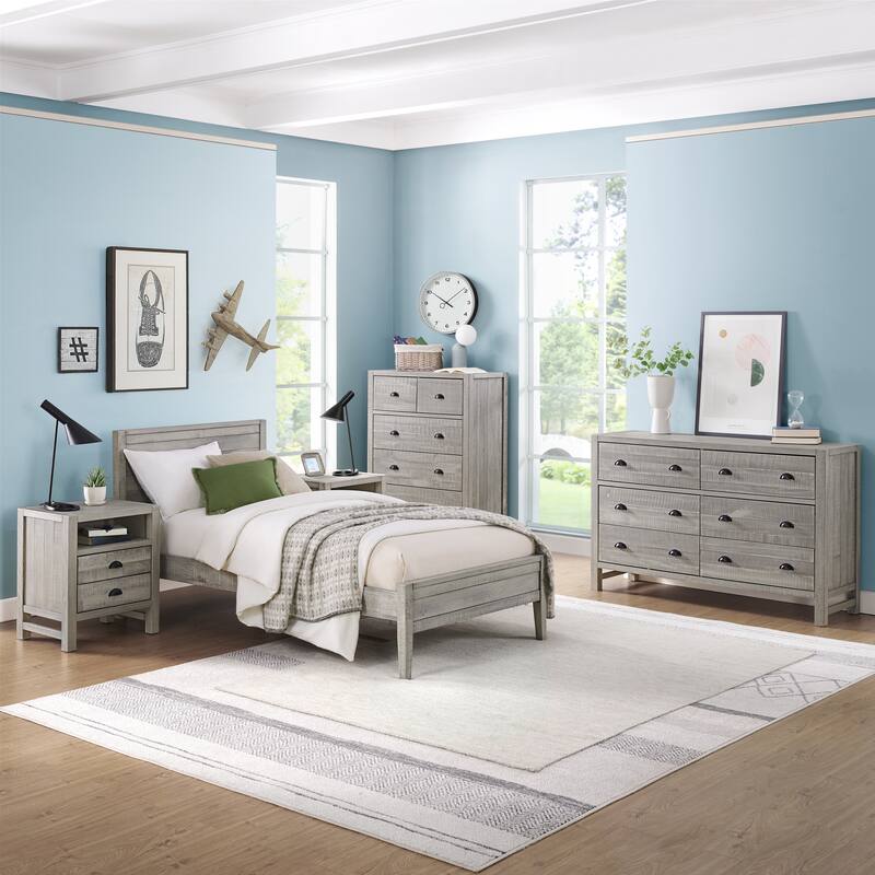 Windsor Panel Wood Twin Bed