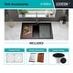 preview thumbnail 6 of 5, 33 Inch Lexicon Platinum Quartz Composite Drop-in Undermount Single Bowl Workstation Galaxy Black Kitchen Sink LP-750TM-K
