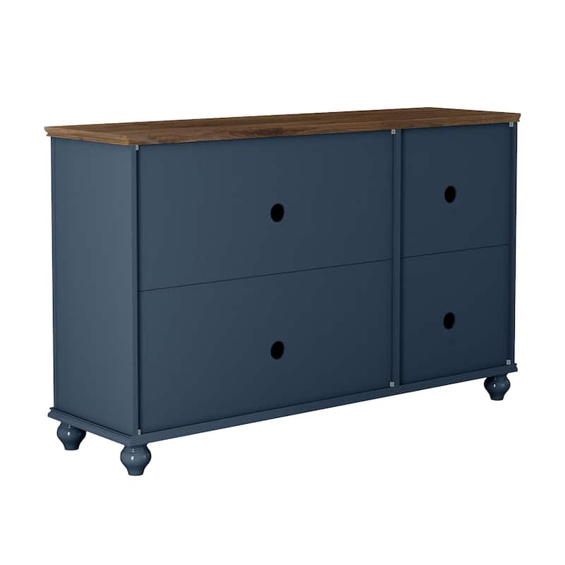 55" Vintage Style Kitchen Accent Buffet Sideboard Cabinet - 55" in Width