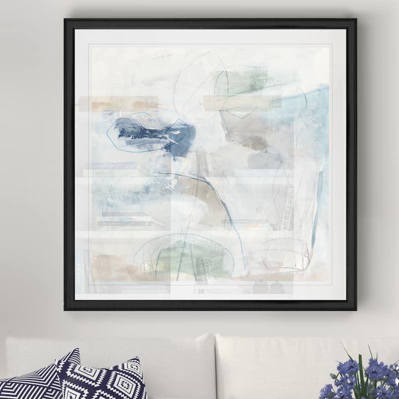 Pebble Coast I -Black Framed Print