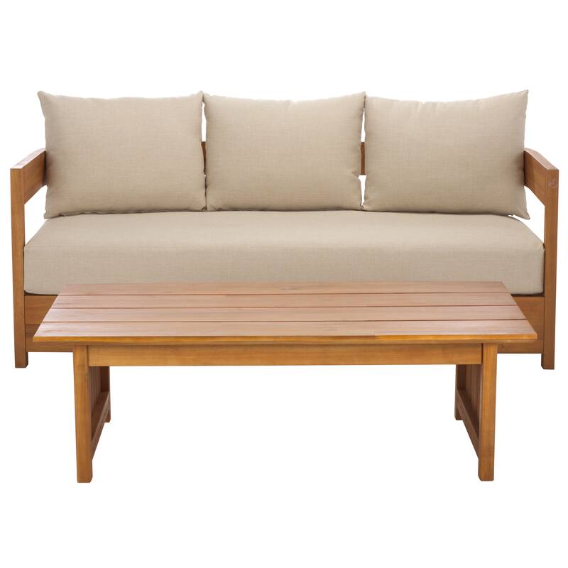 SAFAVIEH Outdoor Living Kento 3-Seater Sofa - 66"W x 29"D x 25"H