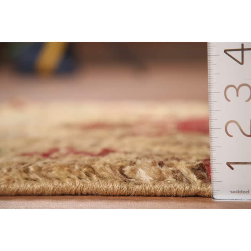 Hand Knotted Oriental Jute Carpet Modern Abstract Yellow & Gold Moroccan Area Rug - 3' 0'' X 2' 0''