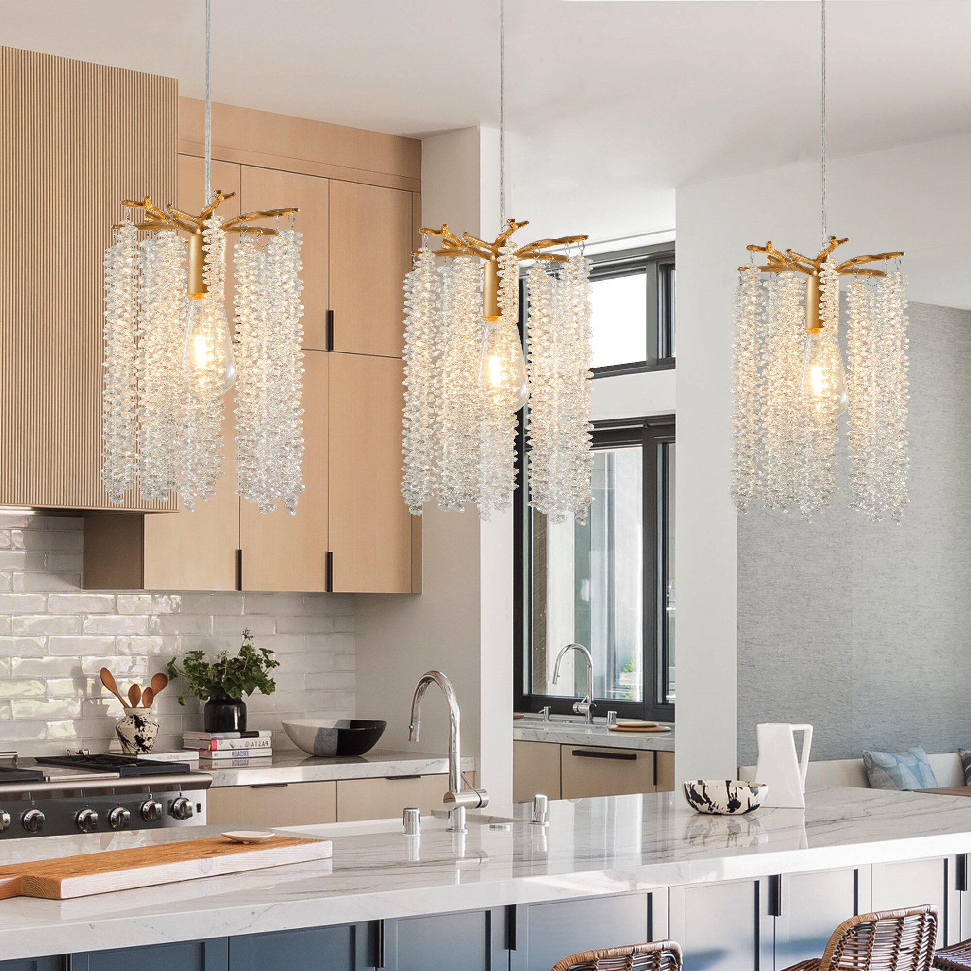 Crystal cylinder pendant light new arrivals