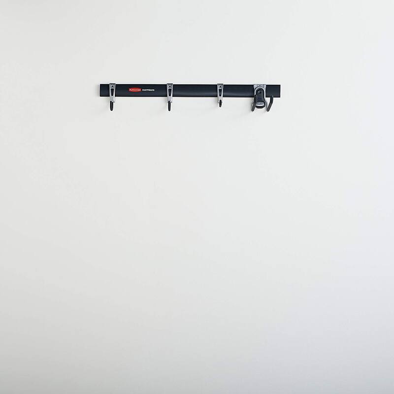 Rubbermaid FastTrack Garage Storage System 5 Piece All in One Rail and Hook Kit - 5.65