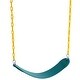 preview thumbnail 3 of 9, 2 Pack Green Kids Outdoor Swing with EVA Seat with Heavy Duty Chains Safe for Playgrounds and Backyard - 25.98 x 5.51 x 0.47 in