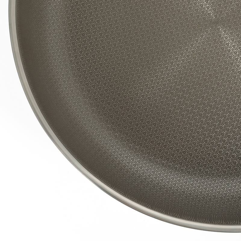 Martha Stewart Badgley Hybrid Nonstick 12 Inch TriPly Stainless Steel Large Fry Pan With Lid & Stay Cool Handle