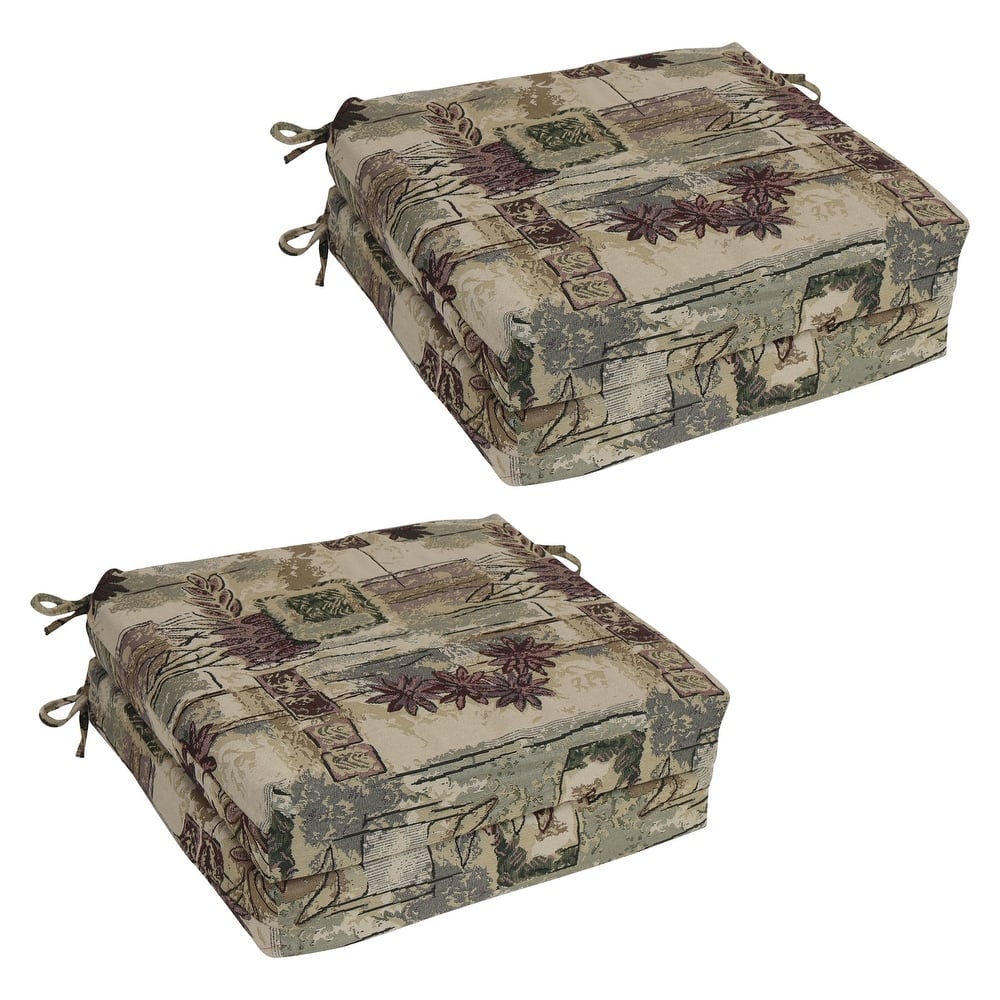 20-inch by 19-inch Tapestry Chair Cushion (Multiple Patterns, Set of 1,2, or 4) - 20 x 19