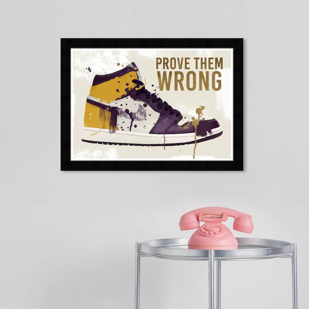 Wynwood Studio Prints Sports and Teams Great Things Sneaker Yellow and Modern & Contemporary Wall Art Canvas Print