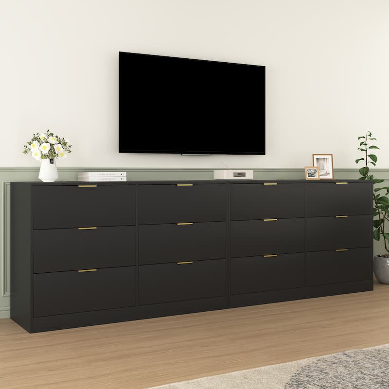 Simply Modern 6-Drawer Dresser, Chest of Drawers for Bedroom, Living Room, Hallway, and Entryway - Large Storage Cabinet