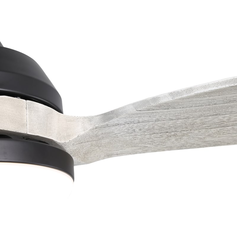 Sofucor 45 Inch Ceiling Fan with Light and Remote,Indoor/Outdoor with 3-Timer,Low Profile Quiet for Bedroom Living Room Patio