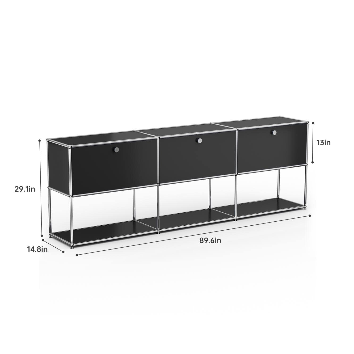 89.56'' Wide 3- Shelf Credenza Office Storage Cabinets - On Sale - Bed ...