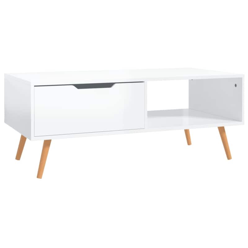 vidaXL Coffee Table End Table Living Room Accent Sofa Table Engineered Wood - 39.4" x 19.5" x 16.9"