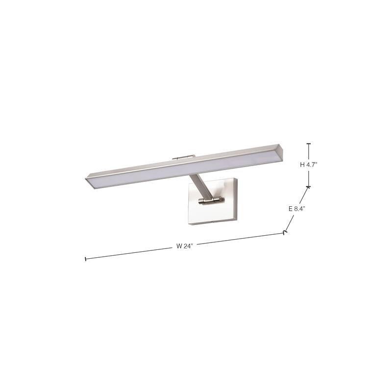 Hazel 2 Foot LED Picture Light 3 CCT Selectable Brushed Nickel Finish Acrylic Lens - Brushed Nickel