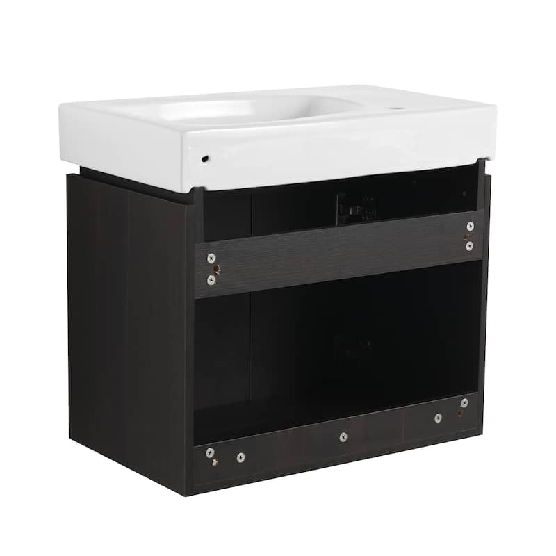 BNK 16"/20"/24"/30"/36" Single Sink Bathroom Vanity with Soft Close Door and Shelf