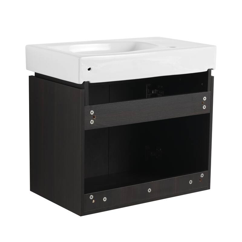 Beingnext 16''/20''/24"/30"/36" Bathroom Vanity with Sink, Floating Bathroom Vanity with Soft Close Door