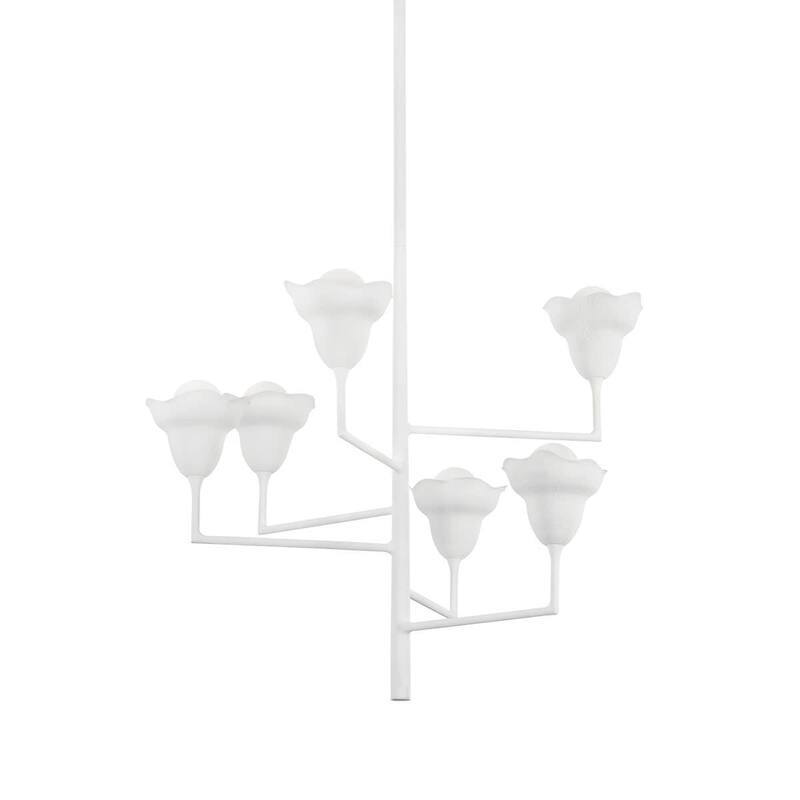 Hudson Valley Lighting 1286 Alora 6 Light 32" Wide Chandelier - White Plaster