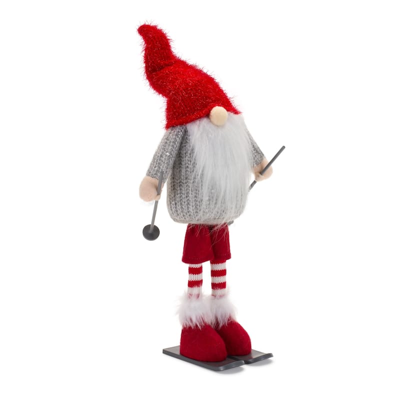 Set of 6 Gnome with Skier Christmas Figures 14.25"