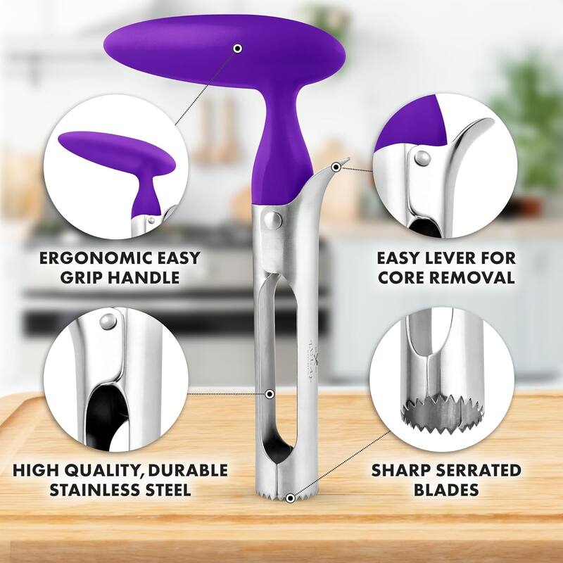 Zulay Kitchen Ultra Sharp Premium Apple Corer Tool
