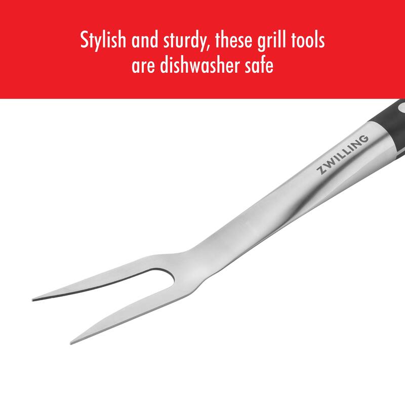 ZWILLING BBQ+ 16-inch Triple-Rivet Stainless Steel Grill Meat Fork - 1 unit