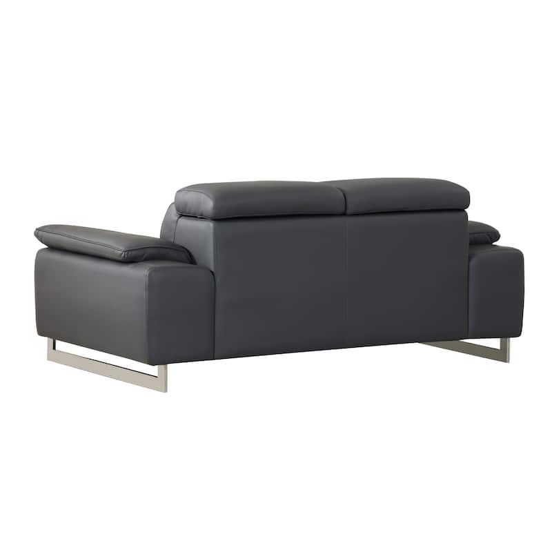 Top Grain Italian Leather Loveseat