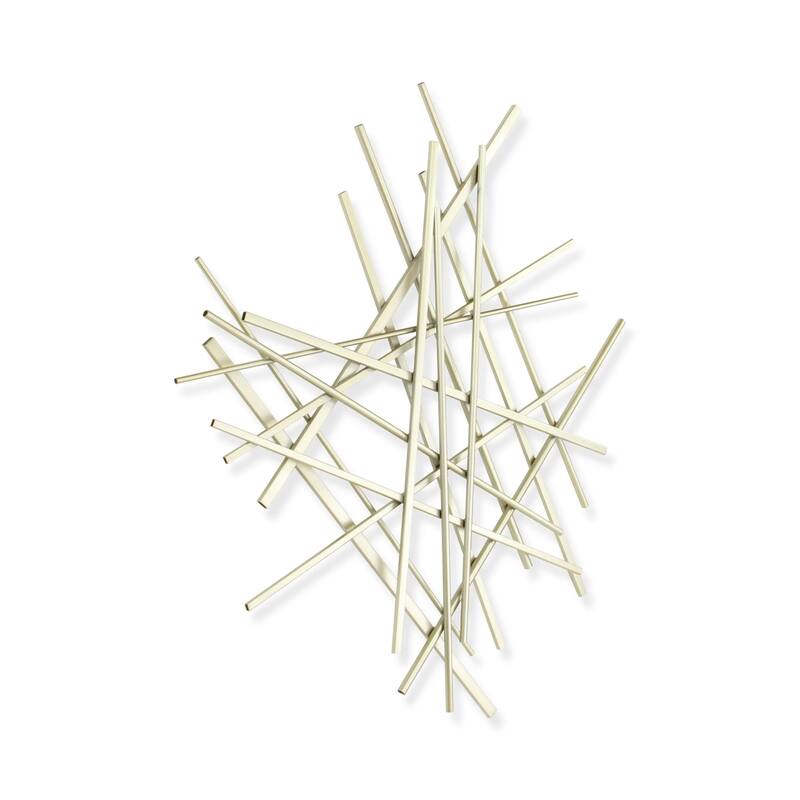 Avalon Metallic Linear Bars Abstract Hanging Wall Art - 28.5" - Black