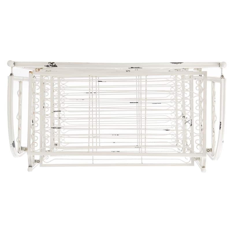 SAFAVIEH Bryn Victorian Wrought Iron 4-Tier Outdoor Bakers Rack - 25 In. W x 15 In. D x 63 In. H - 25"W x 15"D x 63"H