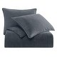 preview thumbnail 2 of 5, Hiend Accents Stonewashed Cotton Canvas Vintage Chic 3 Piece Duvet Cover Set