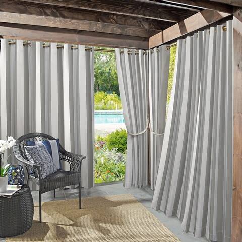 Cabana Stripe Indoor & Outdoor Grommet Window Curtains