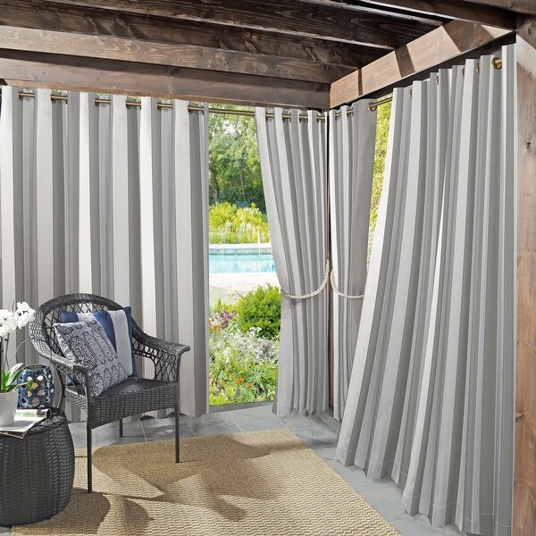 Sun Zero Valencia Cabana Stripe Indoor Outdoor UV Protectant Room