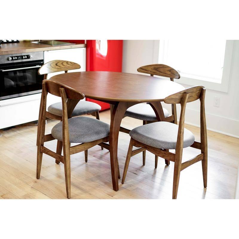 Posh Pollen Bradley Mid-Century Walnut Oval Dining Table - Brown