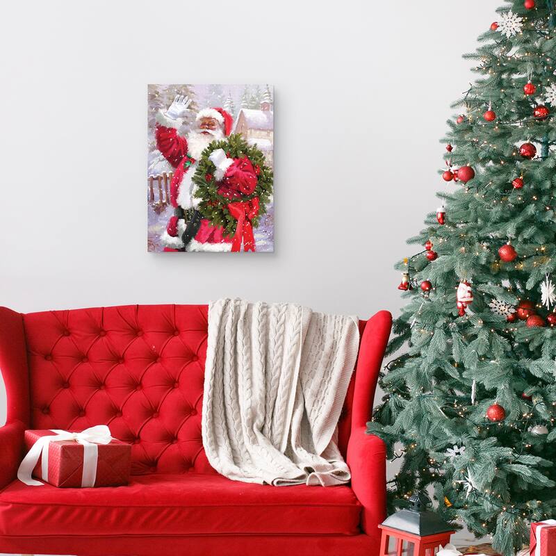 Santa Waving 3 by The Macneil Studio Canvas Art Print