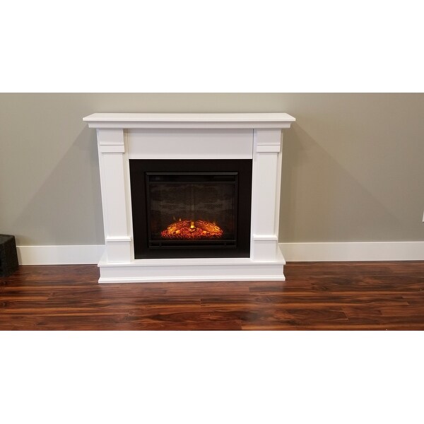 Top Product Reviews For Silverton Electric Fireplace White By Real Flame 48lx13wx41h 6805730 Overstock