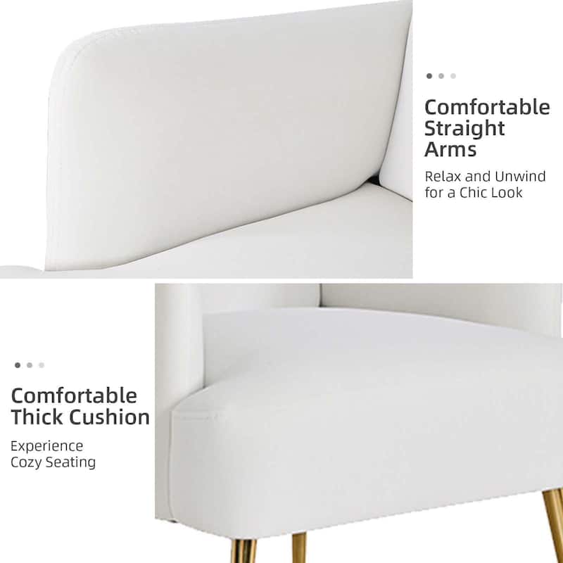 Ferrera Comfy Accent Armchair with Recessed Arms Set of 2