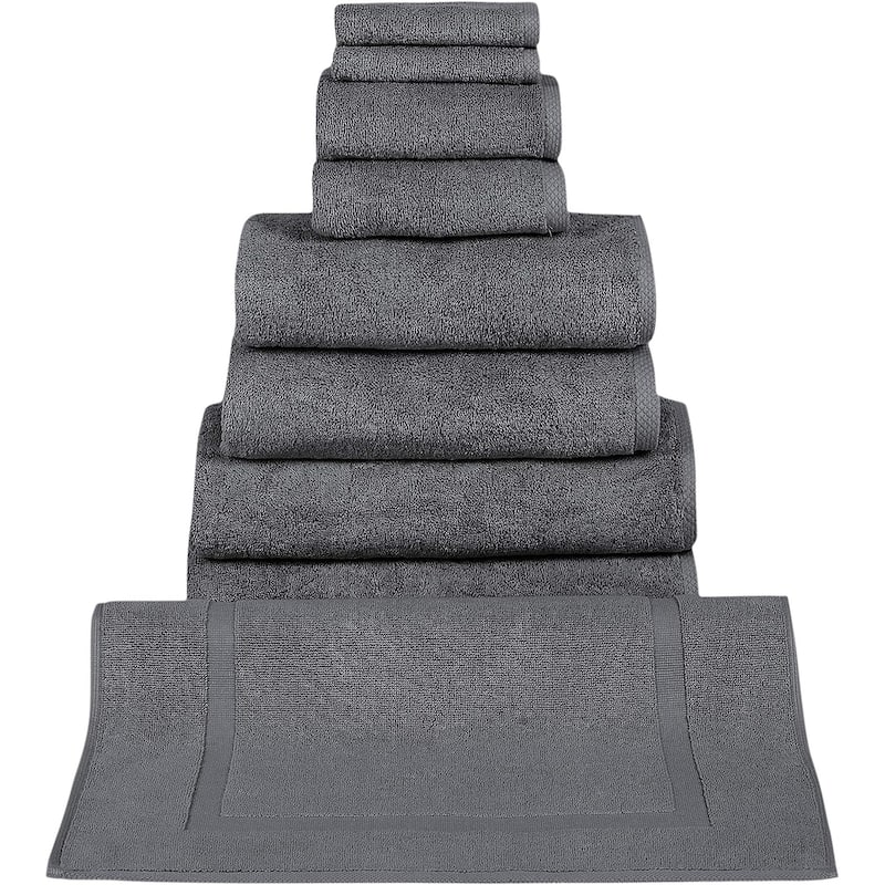 CTT %100 Turkish Cotton Towel Set 8 or 9 Pcs Quick Dry and Absorbent
