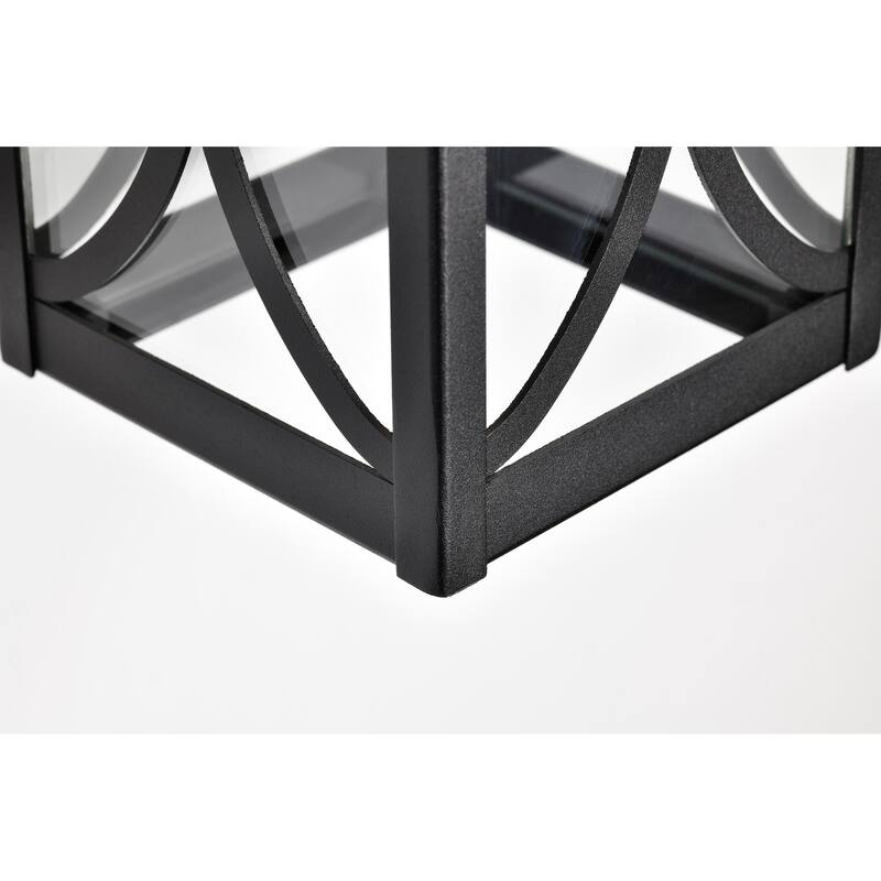 Oaklyn 1 Light Small Wall Lantern Matte Black with Clear Glass