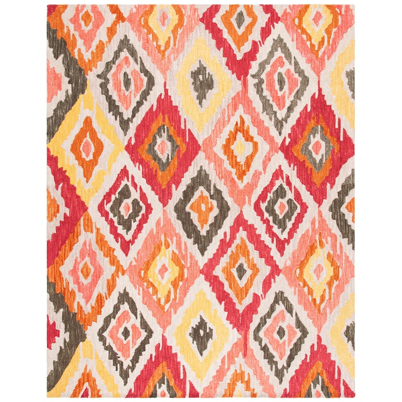 SAFAVIEH Handmade Ikat Florinda Contemporary Ikat Wool Rug