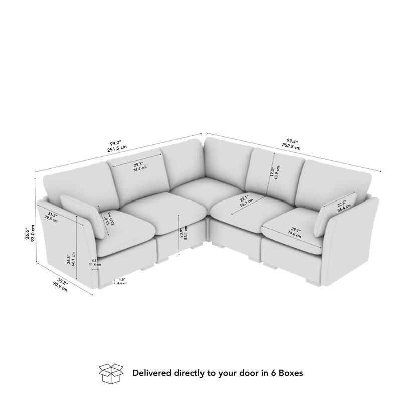 Bush Home Sienna Modular 4-Seater Sectional