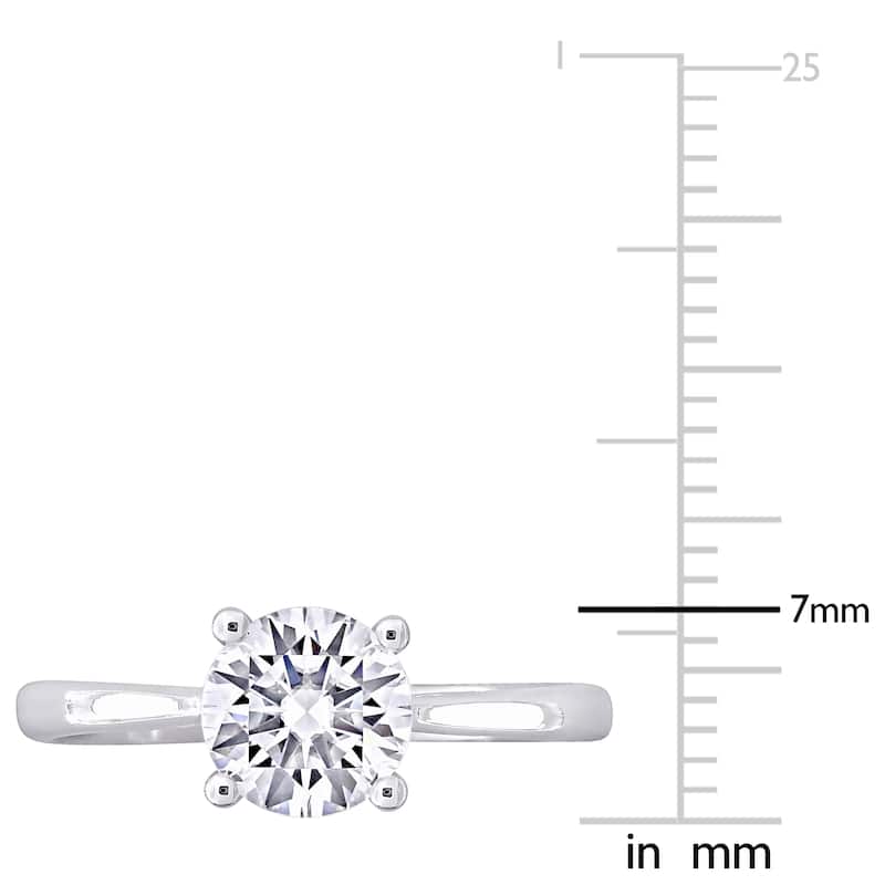 Miadora 1 5/8ct TGW Created White Sapphire Solitaire Ring Sterling Silver