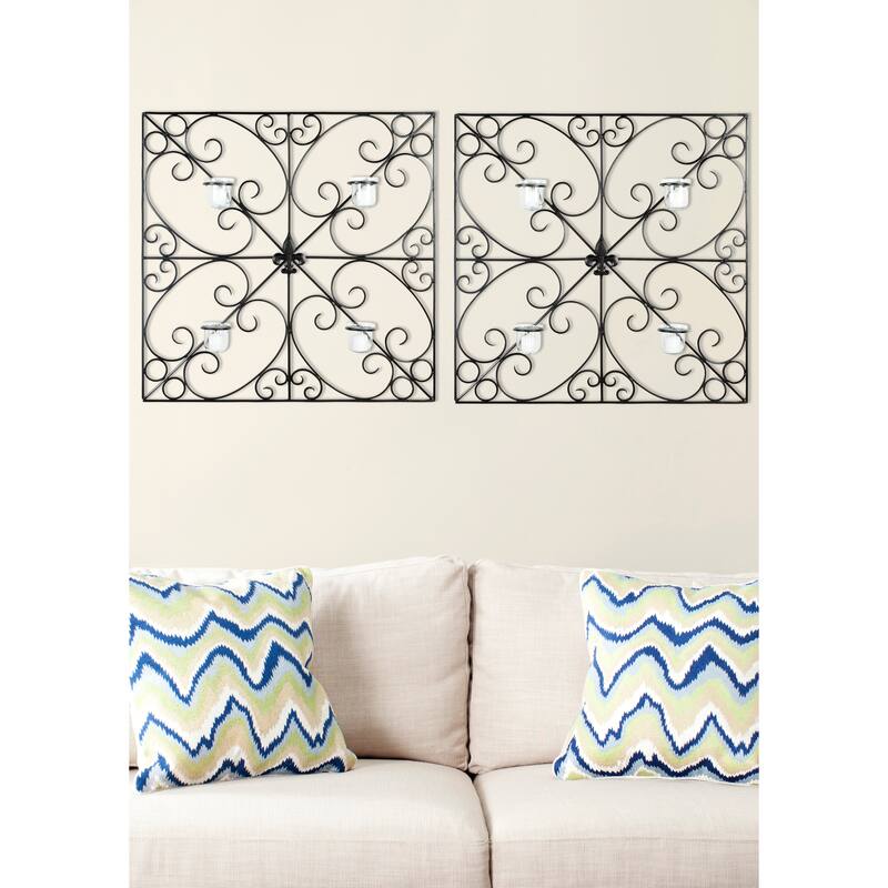 SAFAVIEH Cvetka Squared Candle Holder Wall Sconce - 28.3"x3.9"x28.3" - 28Wx4Dx28H