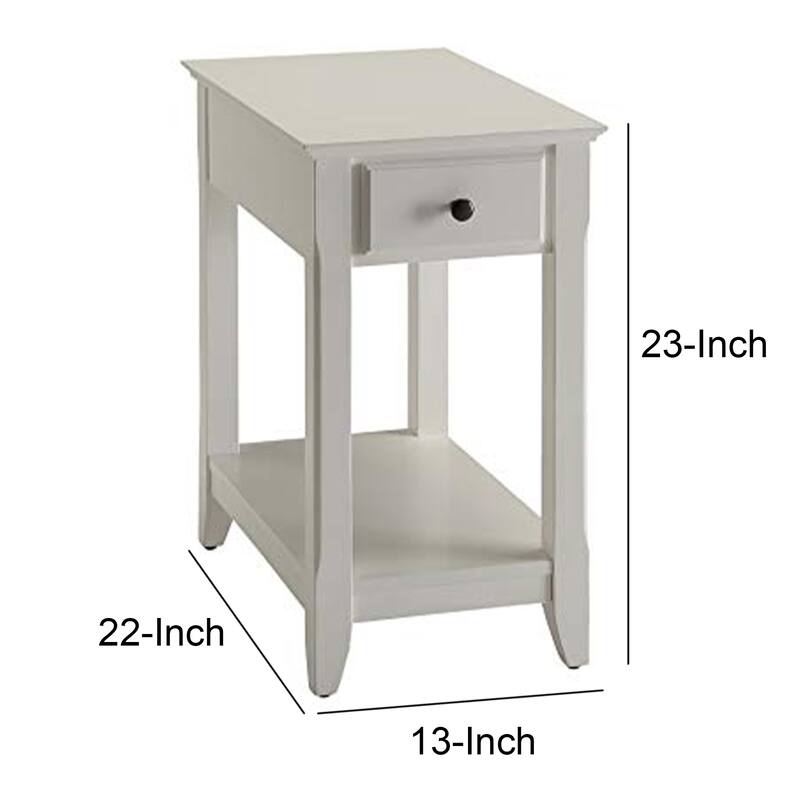 Affiable Side Table, White