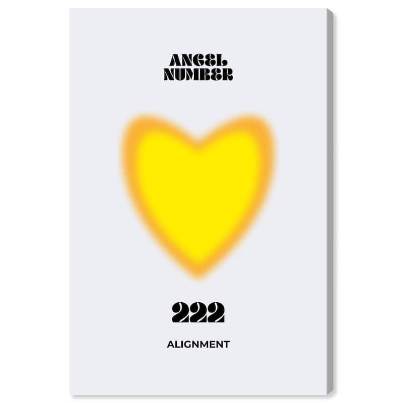 Wynwood Studio Canvas Spiritual and Religious Angel Number Alignment Yellow and Modern & Contemporary Wall Art Canvas Print
