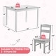 preview thumbnail 4 of 8, Costway Kids 5 Piece Table & Chair Set Wooden Children Activity - See Details
